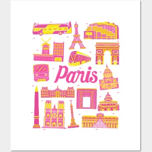Paris Cityscape Landmark Posters and Art
